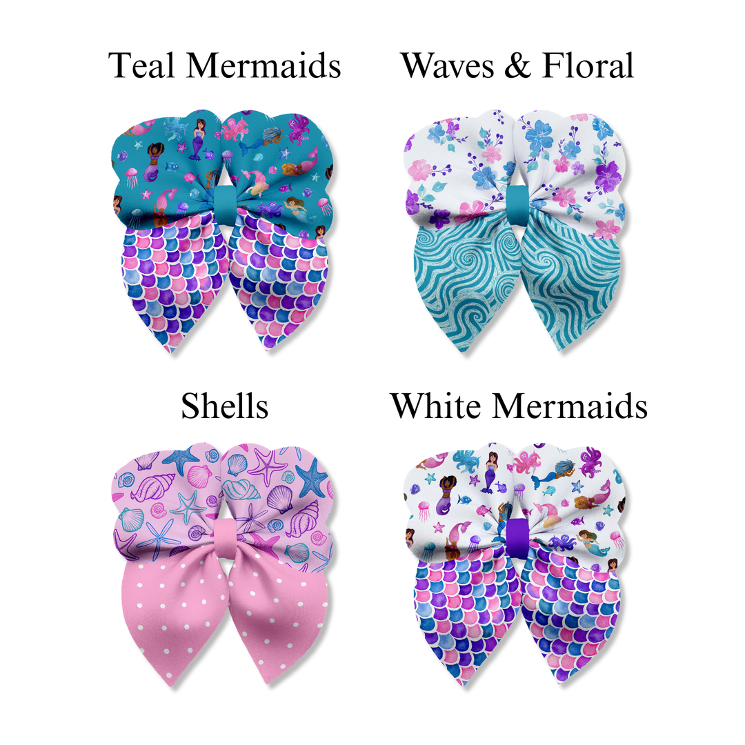 Mermaid Magic Shapes Bubble Neoprene DIY Hair Bows