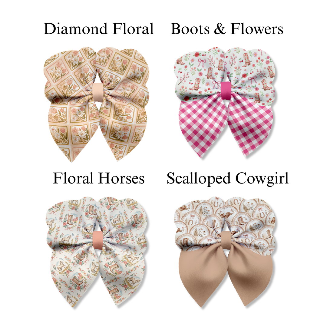 Cowgirl Dreams Shapes Bubble Neoprene DIY Hair Bows