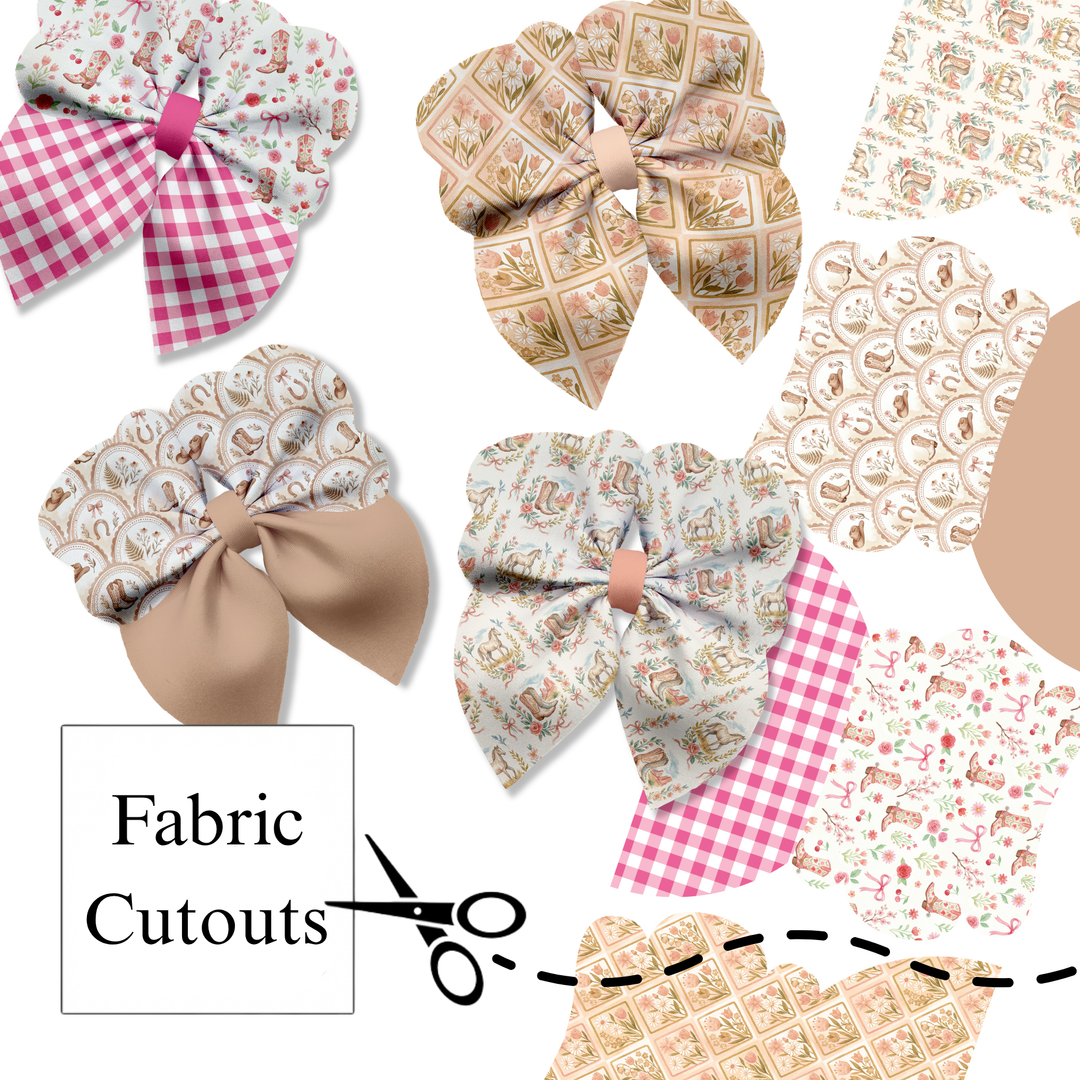 Cowgirl Dreams Shapes Bubble Neoprene DIY Hair Bows