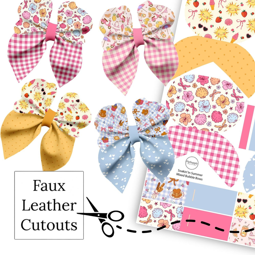Soakin' In Summer Bubble Sailor Faux Leather DIY Hair Bows