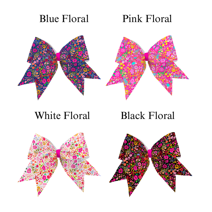 Painted Garden Party Cheer Neoprene DIY Hair Bows