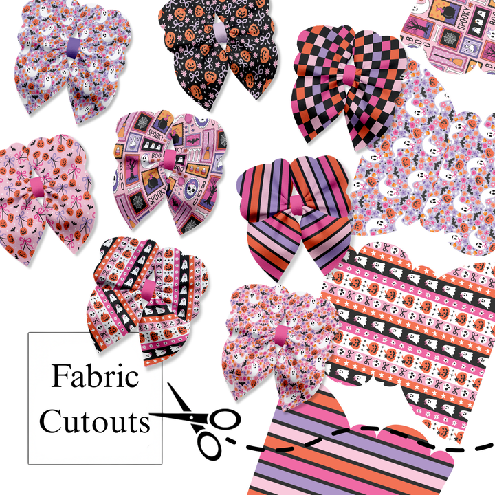 MINI Pink-O-Ween Bubble Neoprene DIY Hair Bow Cutouts