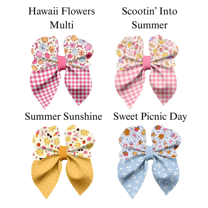 Soakin' In Summer Bubble Sailor Faux Leather DIY Hair Bows