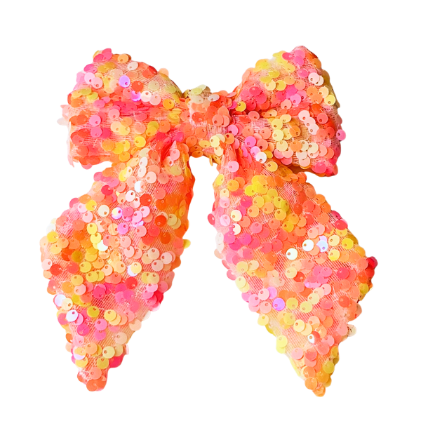 Sequin Daydreams Hair Tied Bow w/ Clip