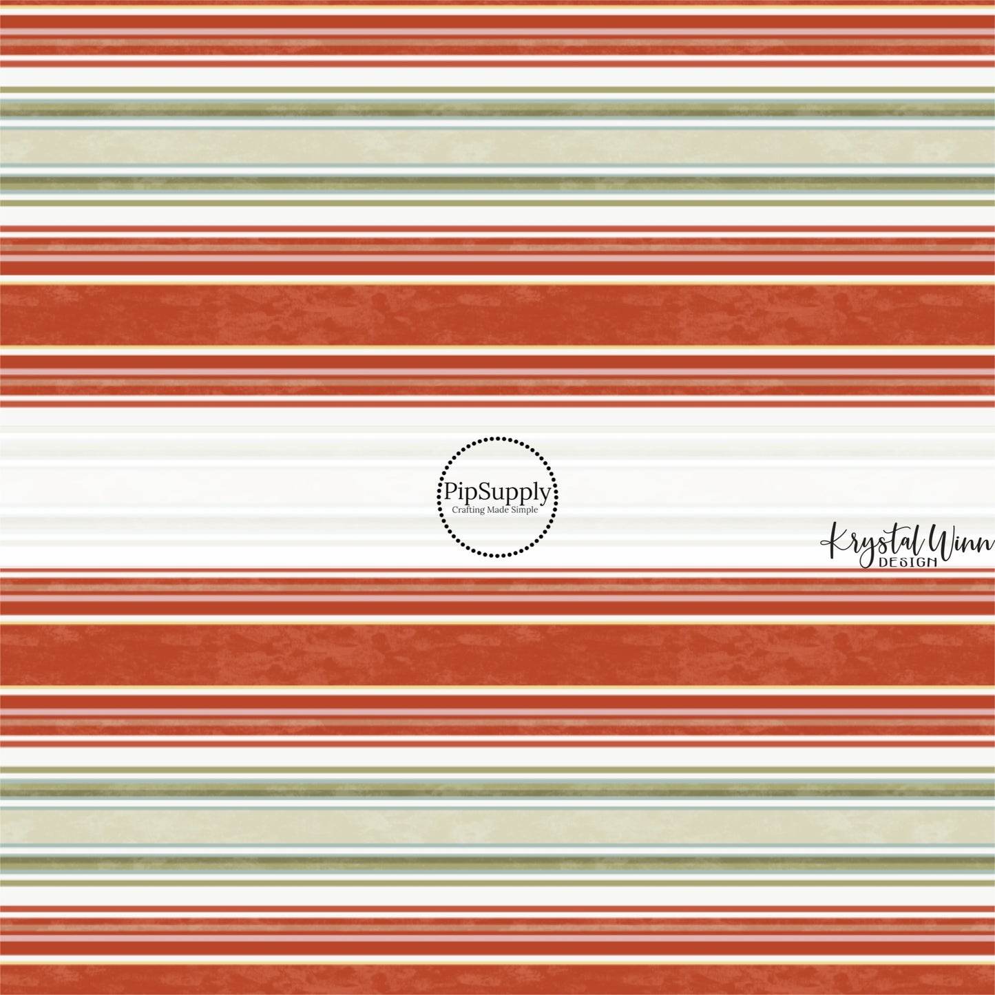 These holiday pattern themed fabric by the yard features light green, cream, and red stripes. This fun Christmas fabric can be used for all your sewing and crafting needs!