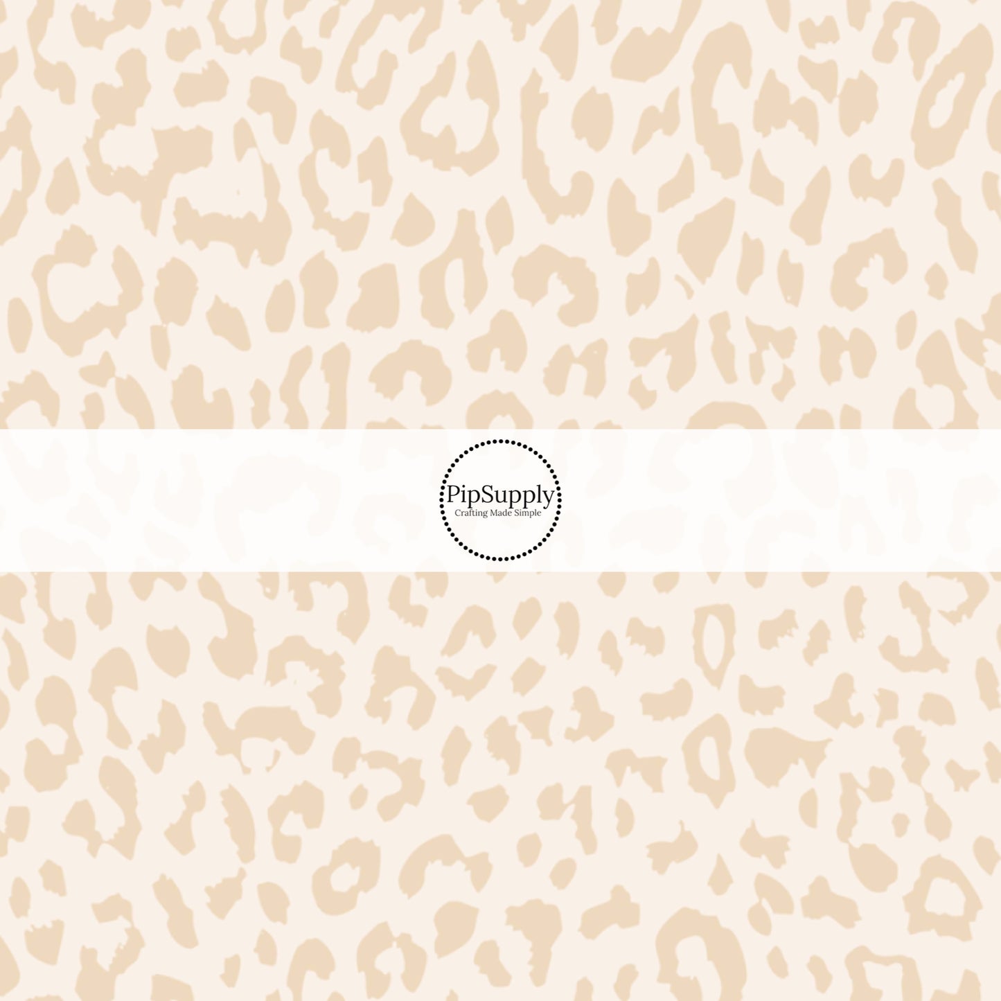 This classic leopard pattern themed fabric by the yard features cream colored leopard print. This fun Valentine's Day themed fabric can be used for all your sewing and crafting needs! 