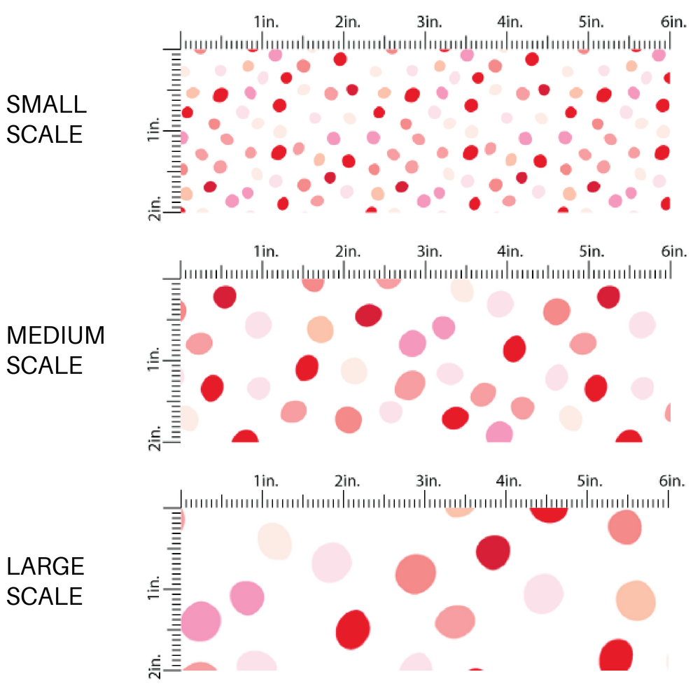 Pink and White Dotted Cream Colored Fabric by the Yard scaled image guide.