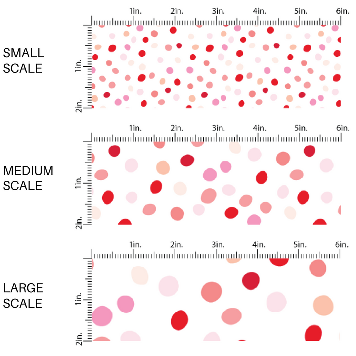 Pink and White Dotted Cream Colored Fabric by the Yard scaled image guide.