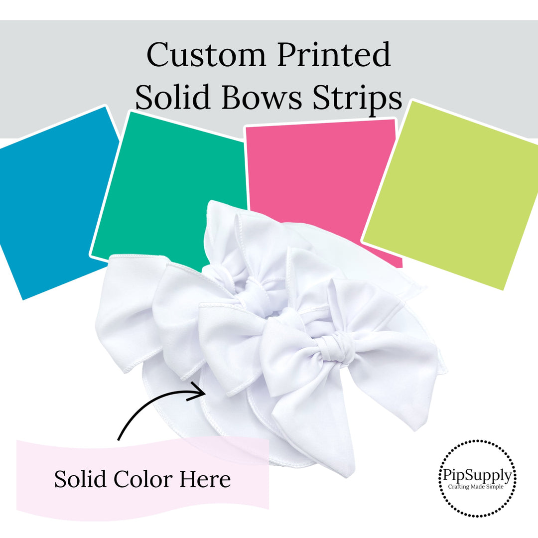 Custom SOLID Hair Bow Strips - Choose Your Color