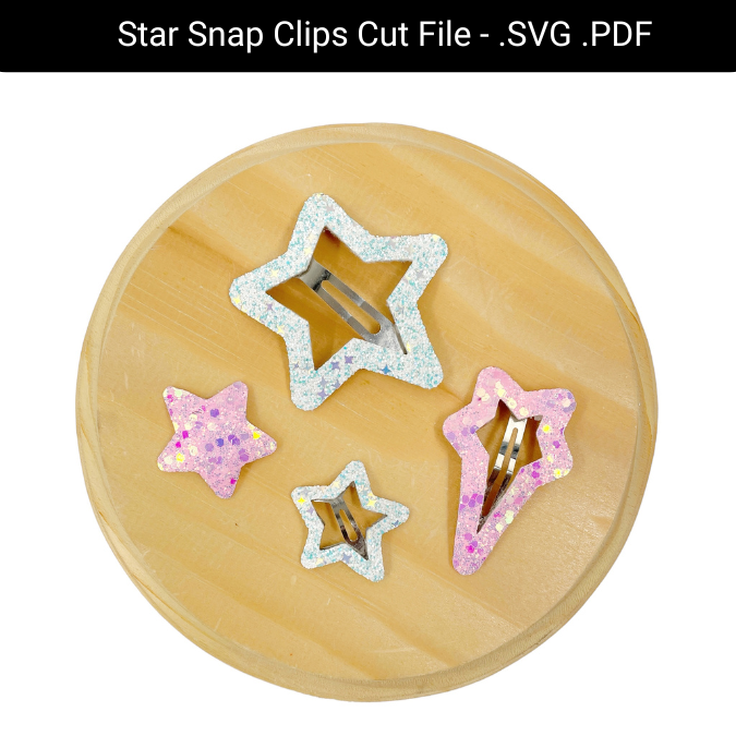 *CUT FILES* Star Snap Clips