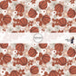 Light gray fabric by the yard with basketballs and gray, red, and white florals.