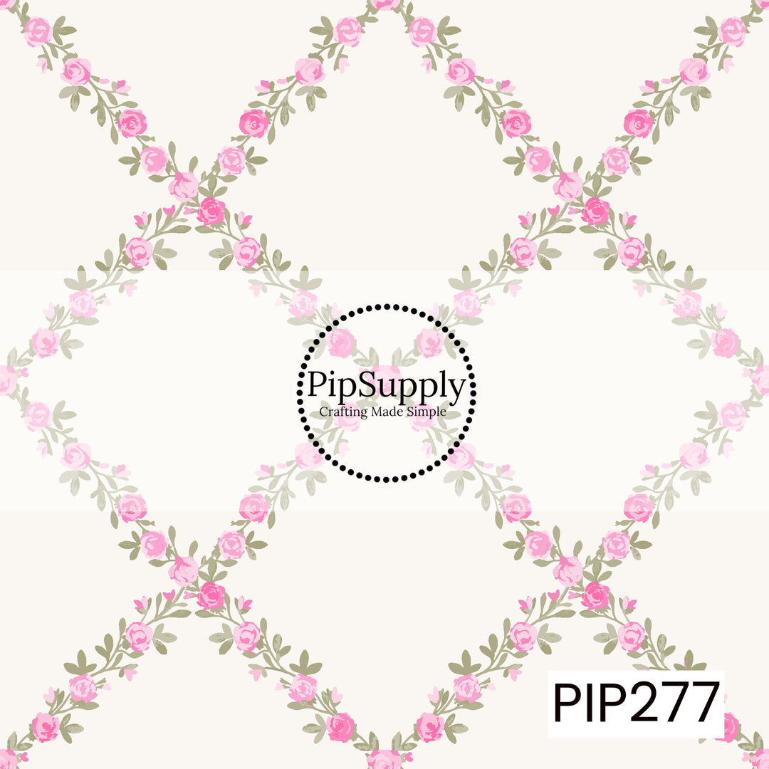 PIP277 - Rosebud Trellis Pink