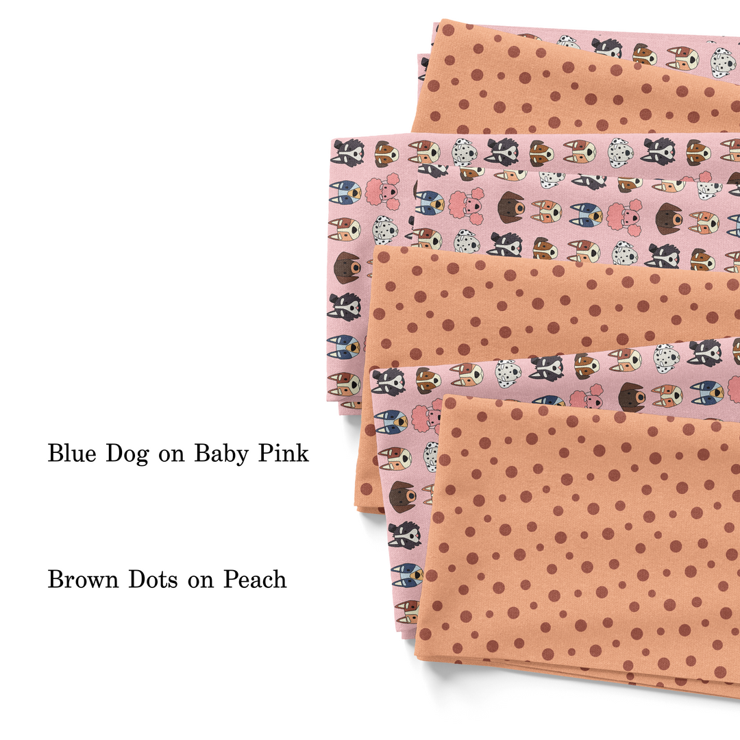 Brown Dots On Peach Fabric By The Yard