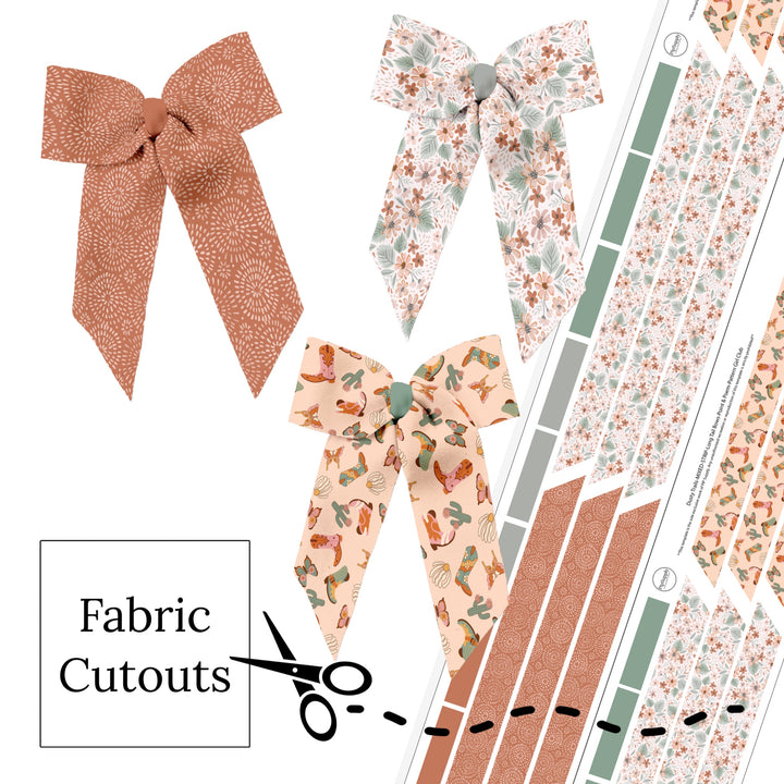 Dusty Trails Long Tail Neoprene DIY Hair Bows