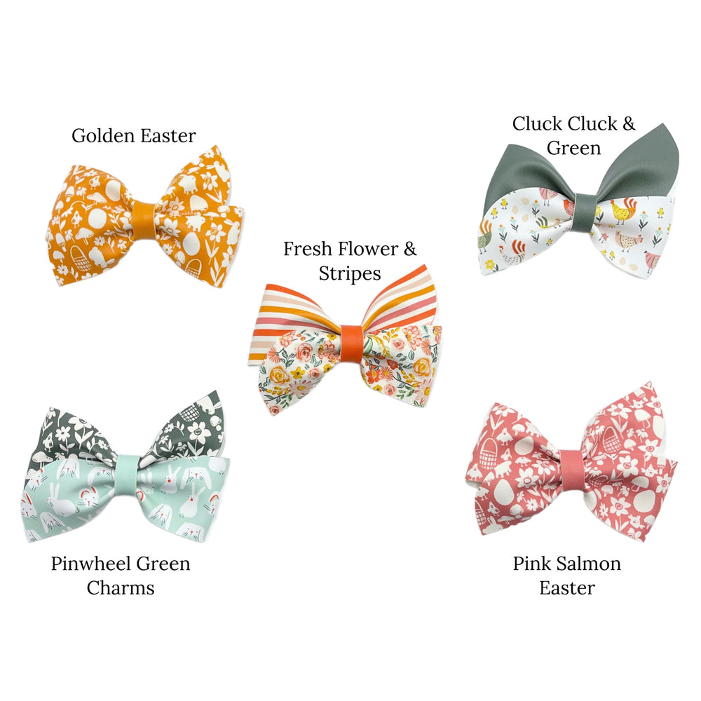 indy bloom farm and spring patterns on faux leather for diy hair bows