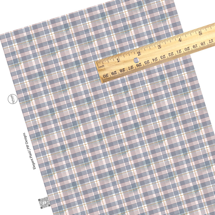 Elegant Plaid Faux Leather Sheet