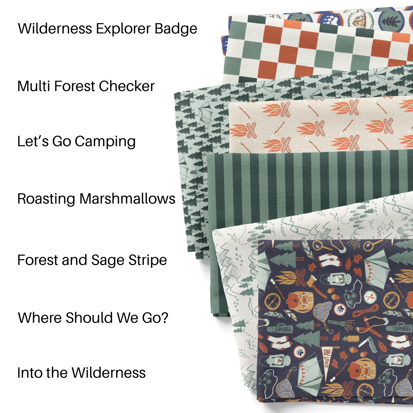 Forest and Sage Stripe Fabric By The Yard