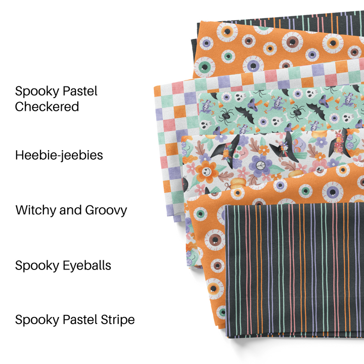 Spooky Pastel Checkered Fabric By The Yard