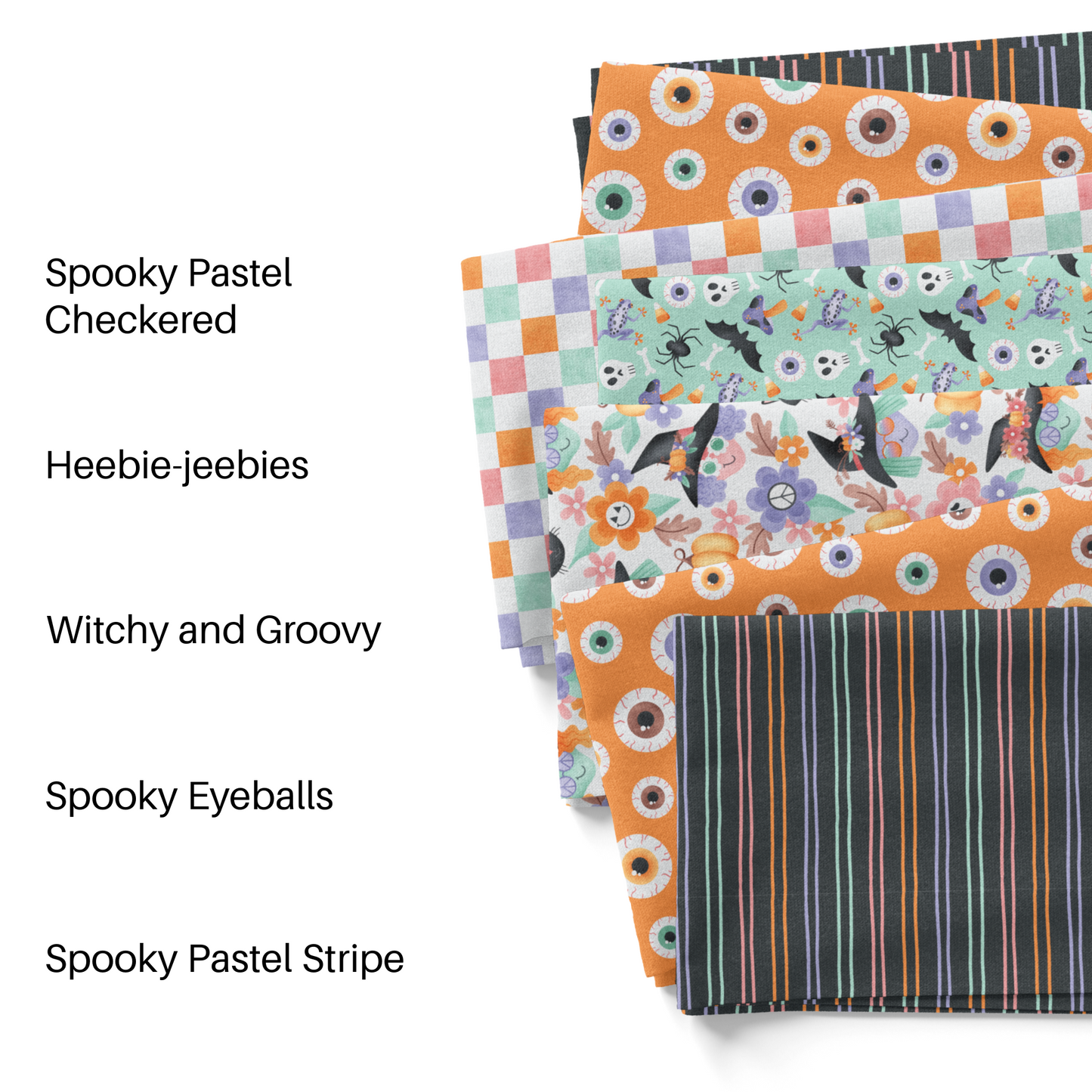 Spooky Pastel Stripe Fabric By The Yard