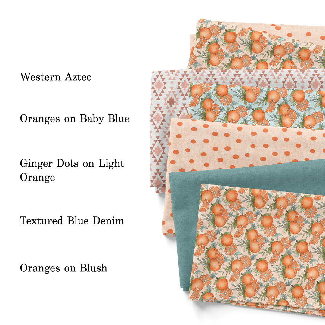 Ginger Dots on Light Orange Fabric By The Yard