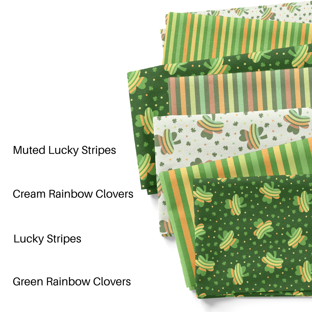 MBM Creative St. Patrick's Day fabric by the yard swatches.