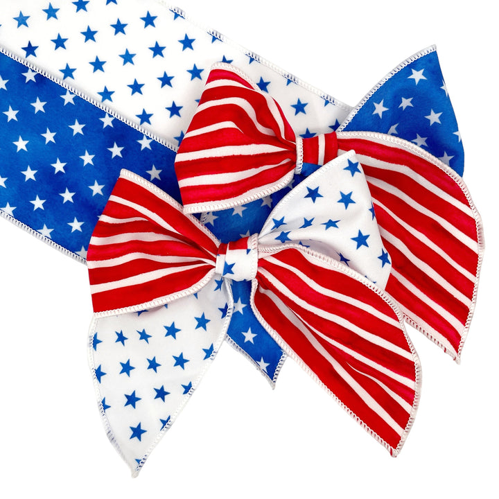 Stars & Stripes JB Effortless Bow Strips - Serged Edge