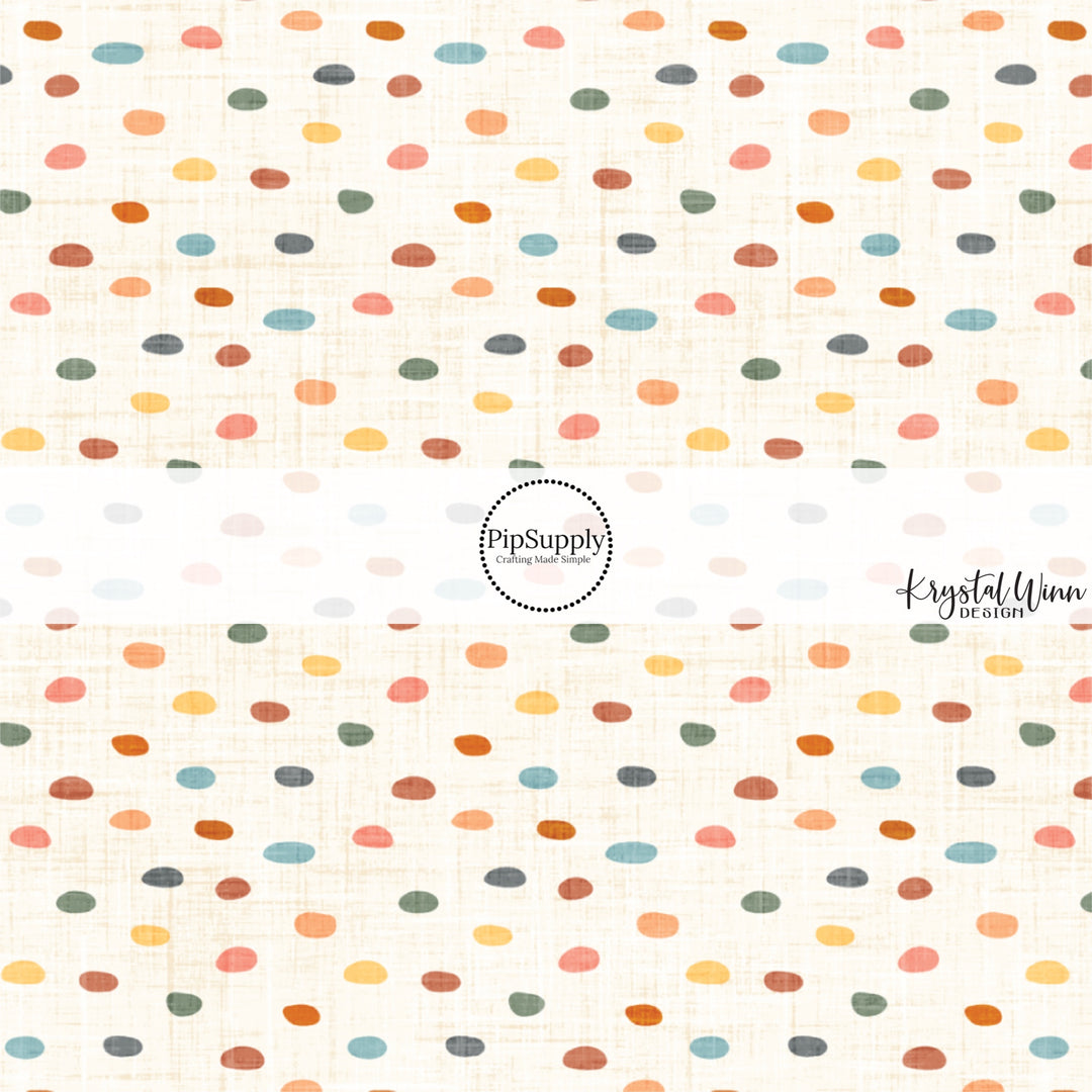 Fall Polka Dots Fabric By The Yard