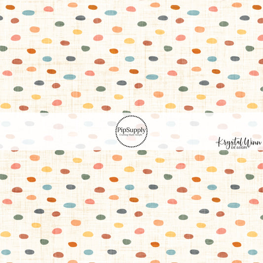 Fall Polka Dots Fabric By The Yard