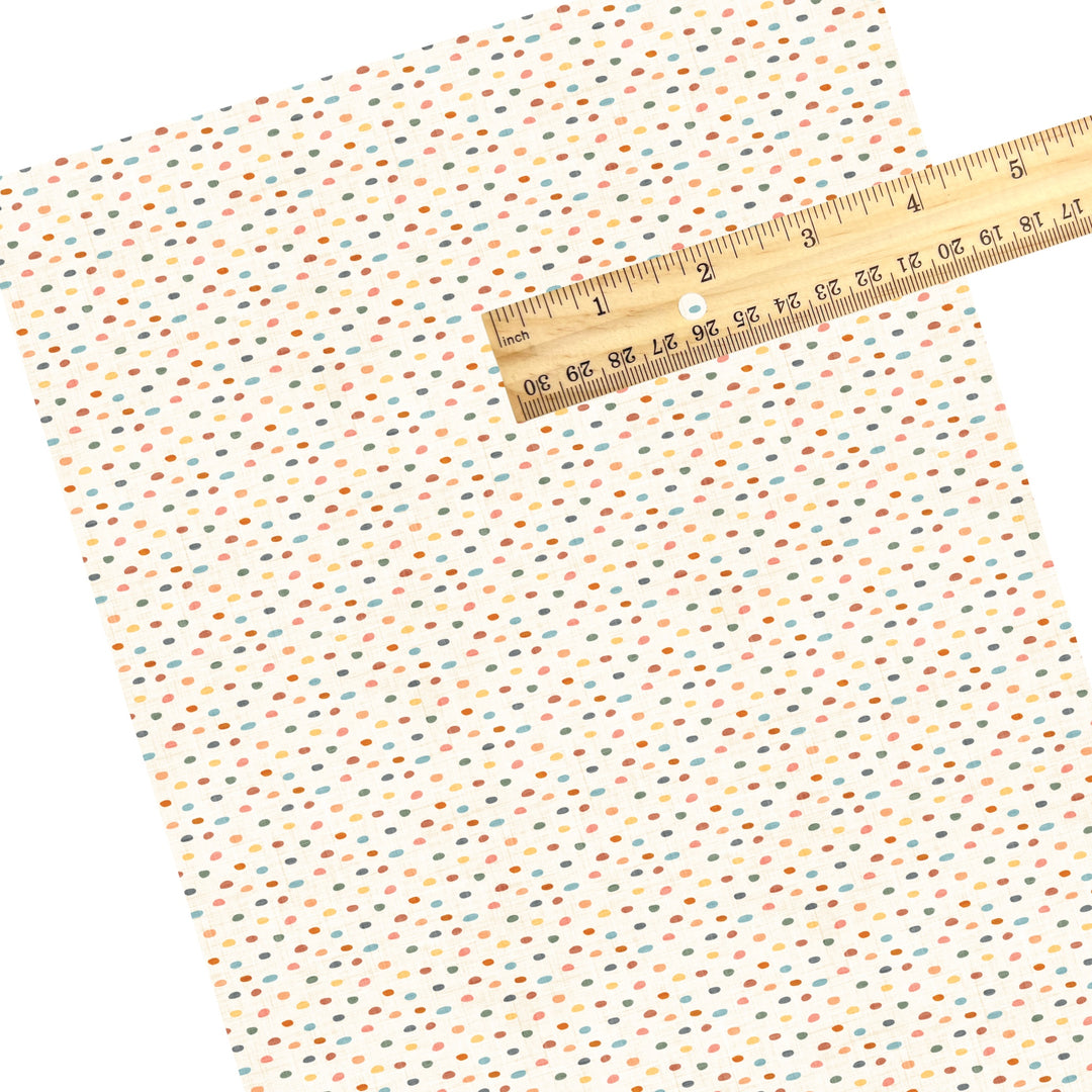 Fall Polka Dots Faux Leather Sheets