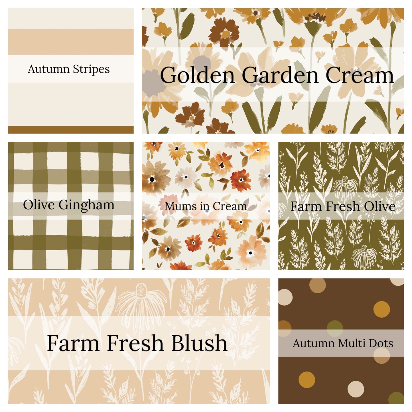 Fall Floral Strip Collection | Indy Bloom | Fabric Strips