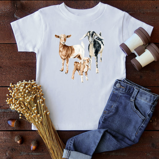 Hand Painted Goat Trio Heat Transfer by Cate and Rainn 
