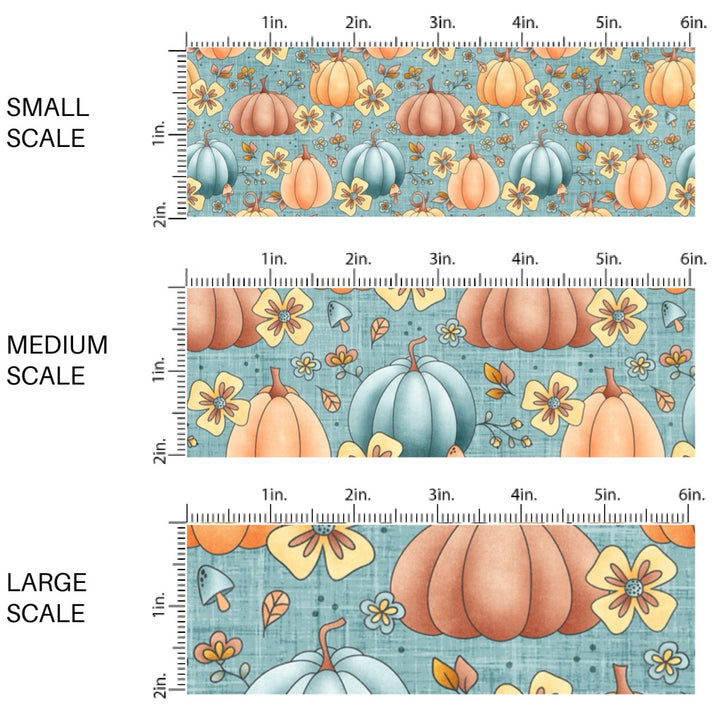 Faux Linen Pumpkin Patch Fabric By The Yard