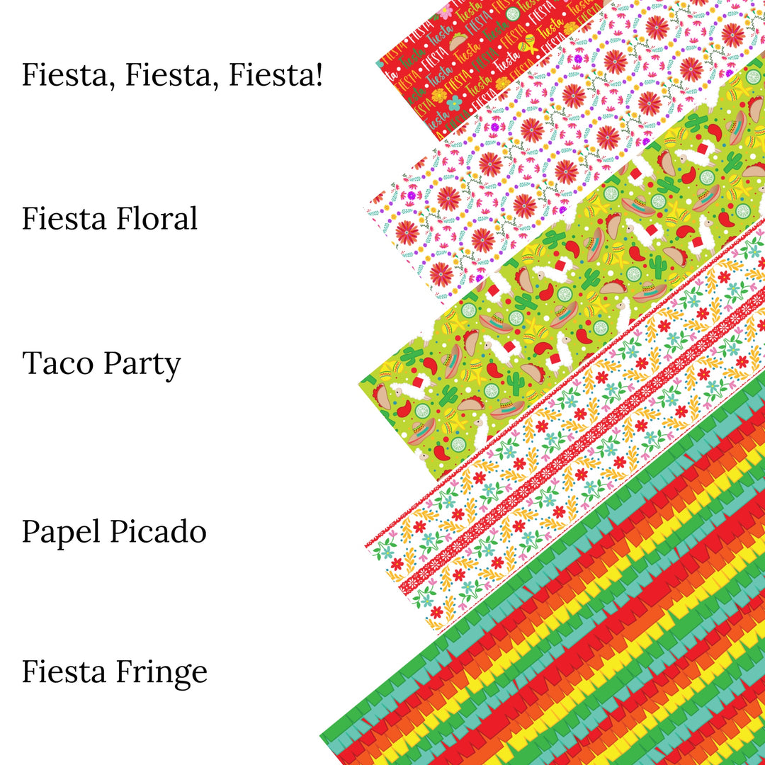 Fiesta Flowers Faux Leather Sheets