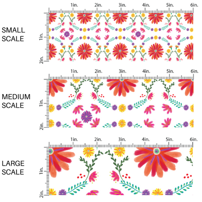 Multi-Colored Floral Design Fabric by the Yard scaled image guide.