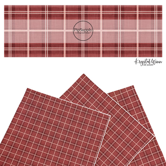 Flannel Cranberry Faux Leather Sheets