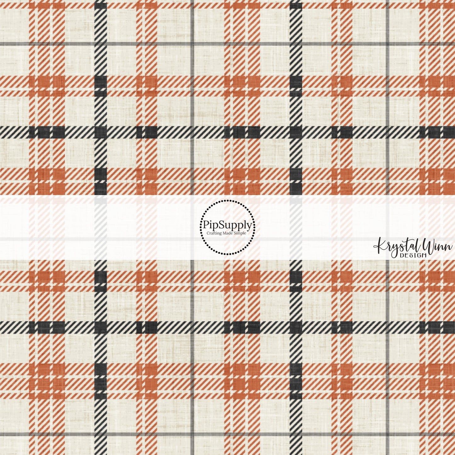 Flannel Cream Orange Charcoal Fabric By The Yard