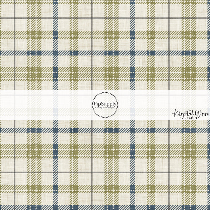 Flannel Fern Navy Fabric By The Yard