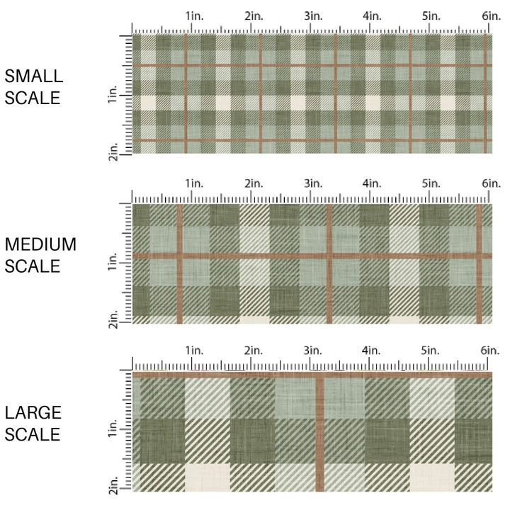 Flannel Olive Tan Fabric By The Yard