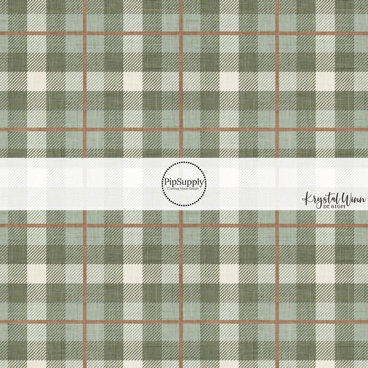 Flannel Olive Tan Fabric By The Yard