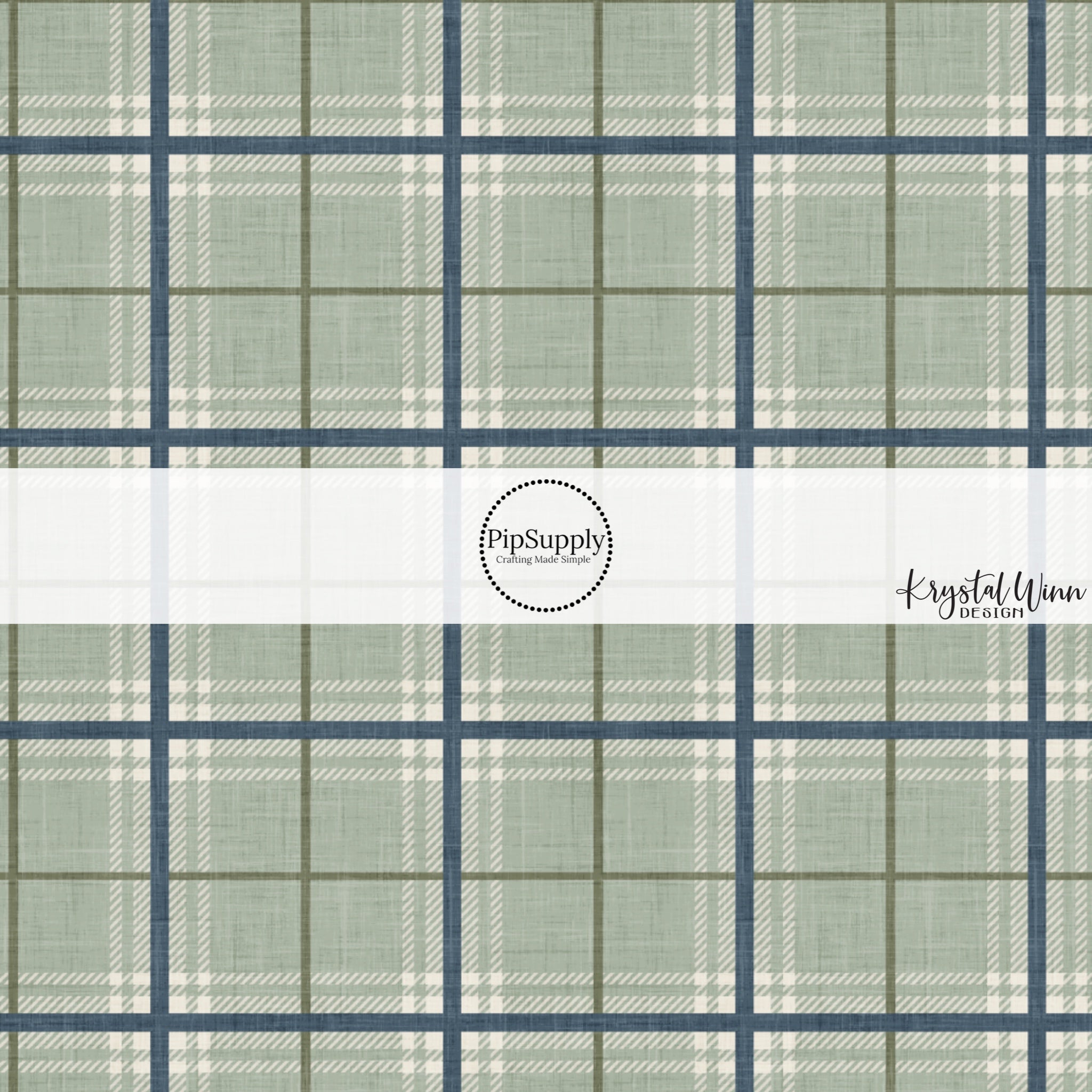 Fall Plaid Pattern Fabric By The Yard - Flannel Sage Navy Fabric By The ...