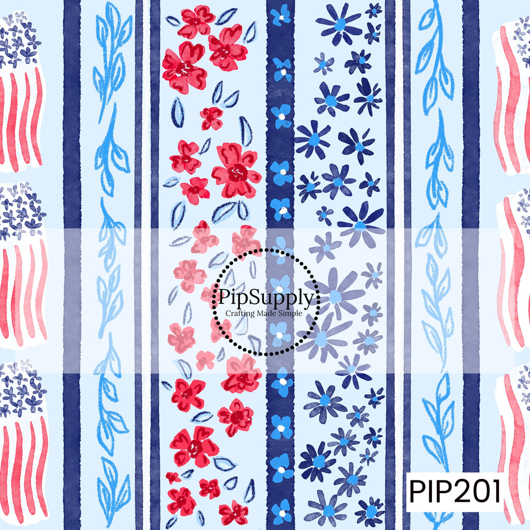 PIP201 - Liberty Garden Stripe Blue