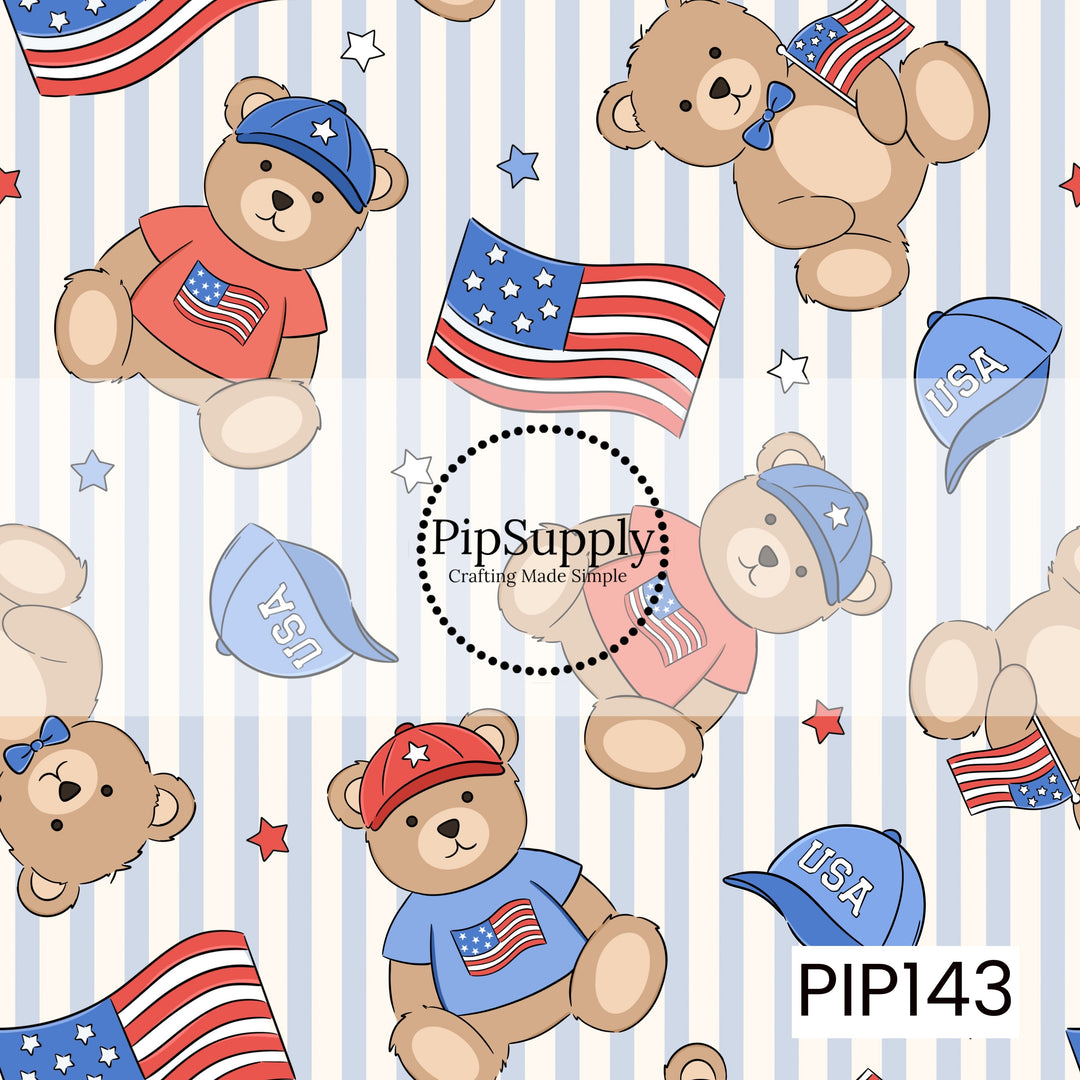 PIP143 - Patriotic Teddy Bear Boy