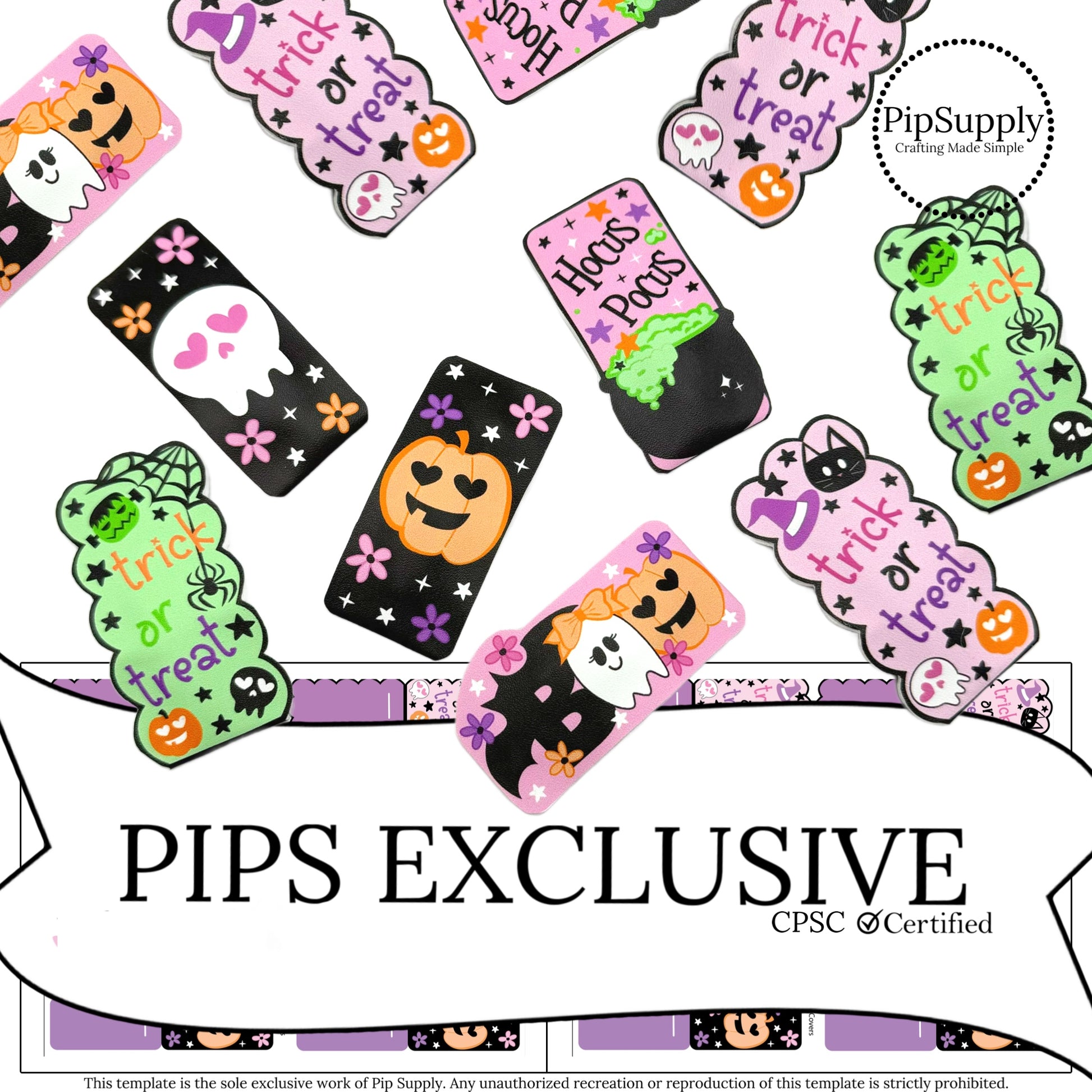 halloween characters and sayings diy faux leather snap clip covers