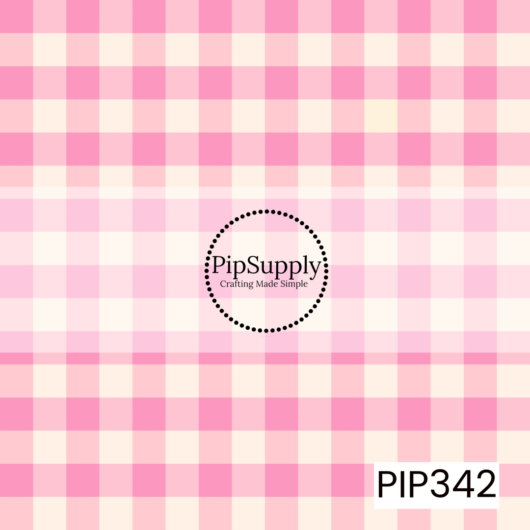PIP342 - Mixed Fruit Pink Gingham
