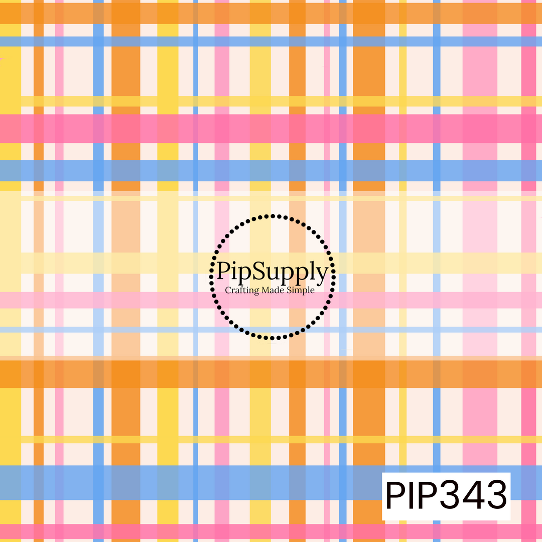 PIP343 - Mixed Fruit Pastel Plaid
