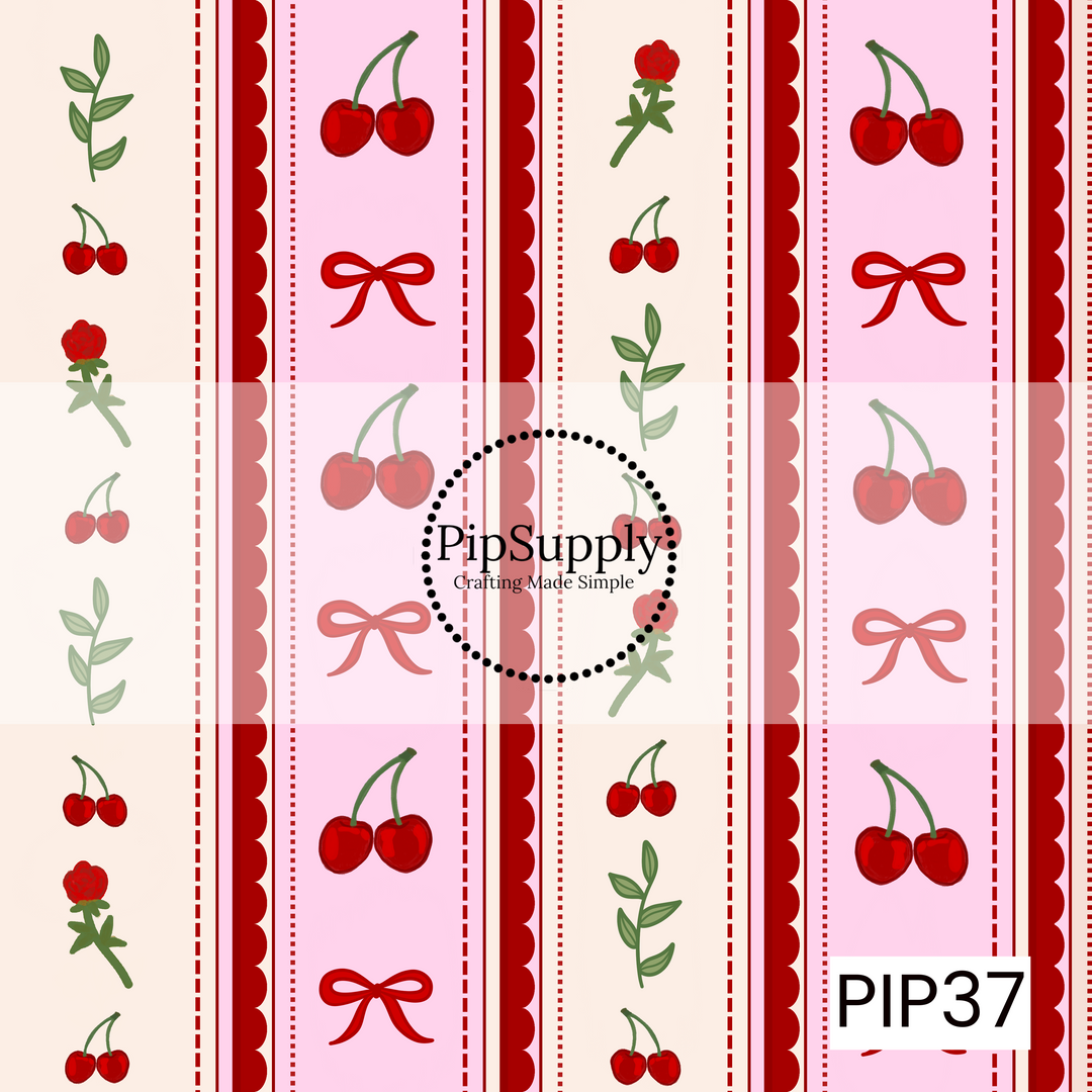 PIP37 - Sweet Pickings Cherry Ribbon Stripe