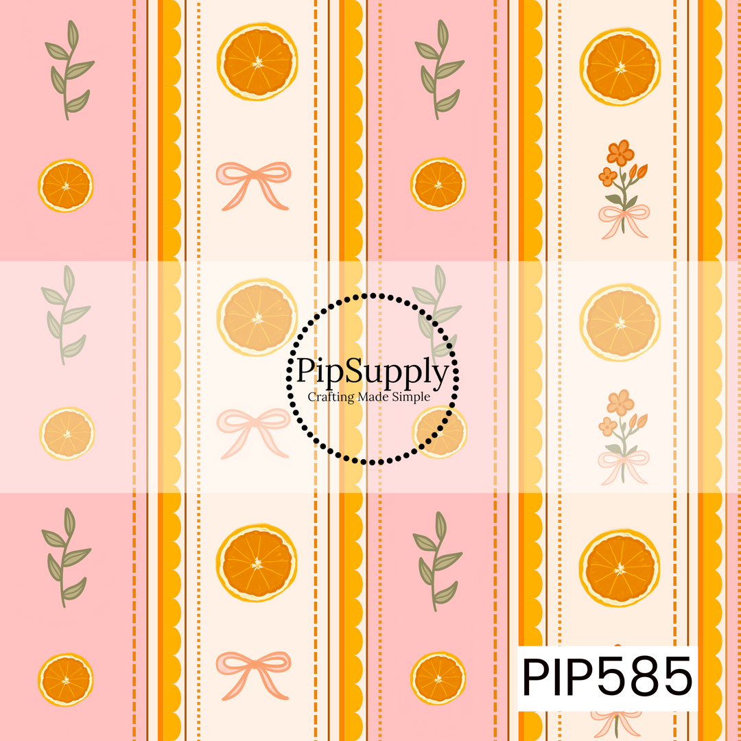 PIP585 - Sweet Pickings Orange Ribbon Stripe