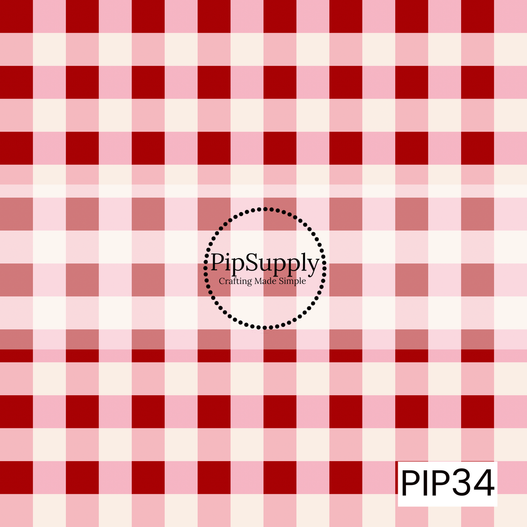 PIP34 - Sweet Pickings Gingham Red Pink