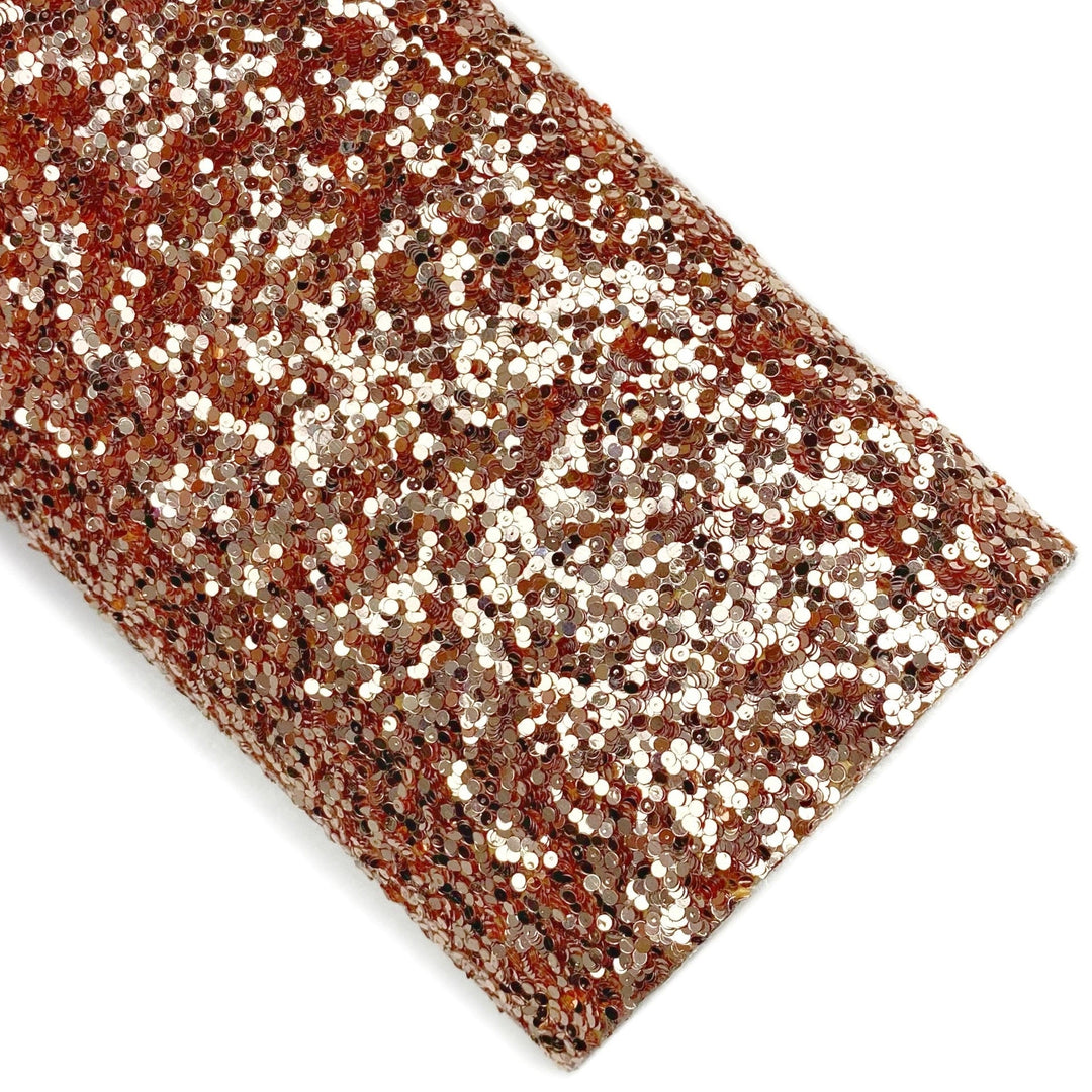 Rose Gold Chunky Glitter Faux Leather Sheets