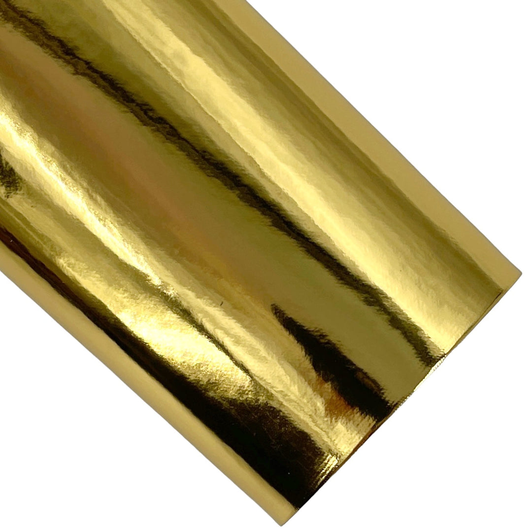 Gold Patent Metallic Vegan Leather Sheets